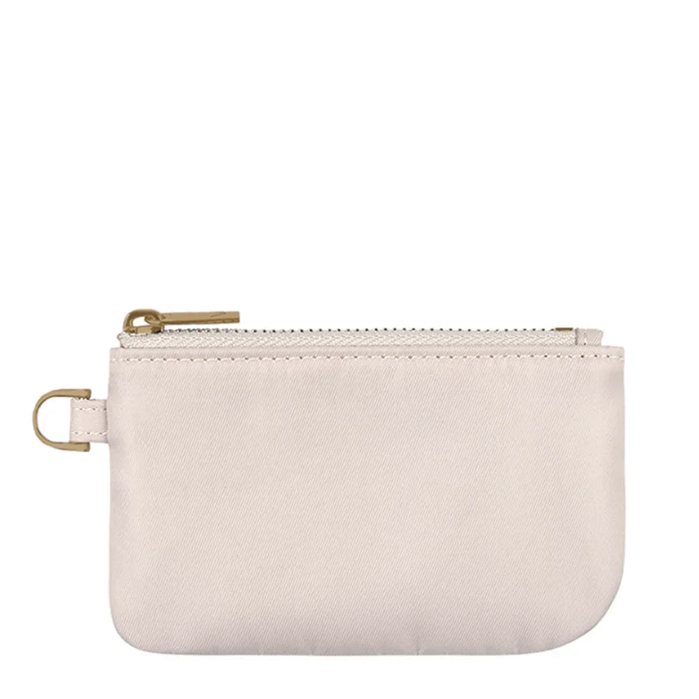 Cream Large Zipper Pouch