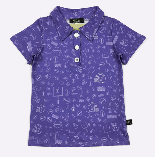 Football Pattern Polo