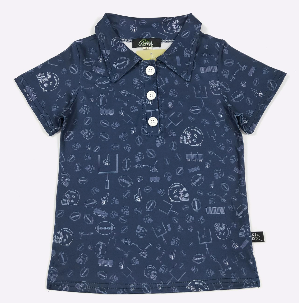 Football Pattern Polo