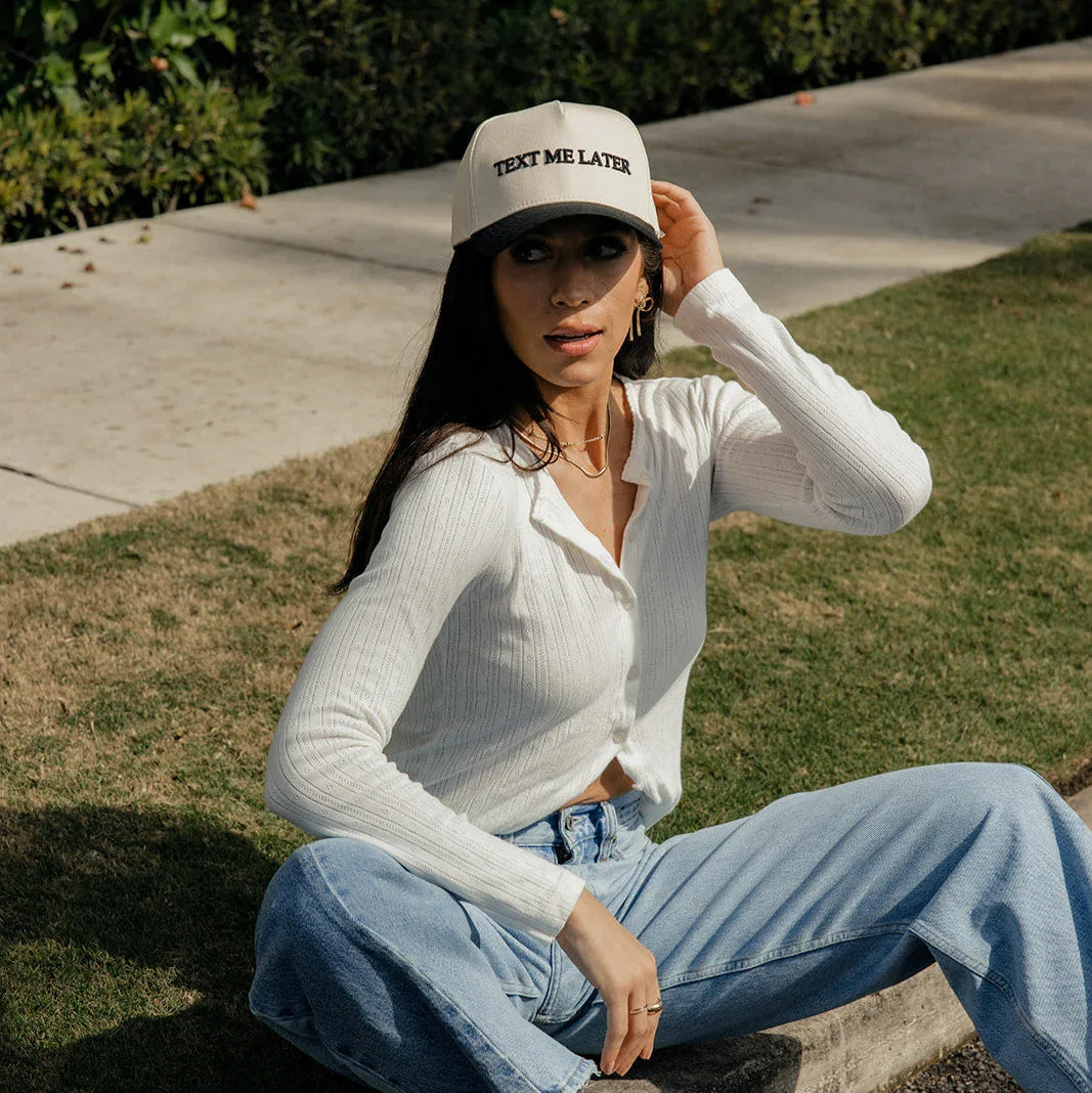 Text Me Later Hat