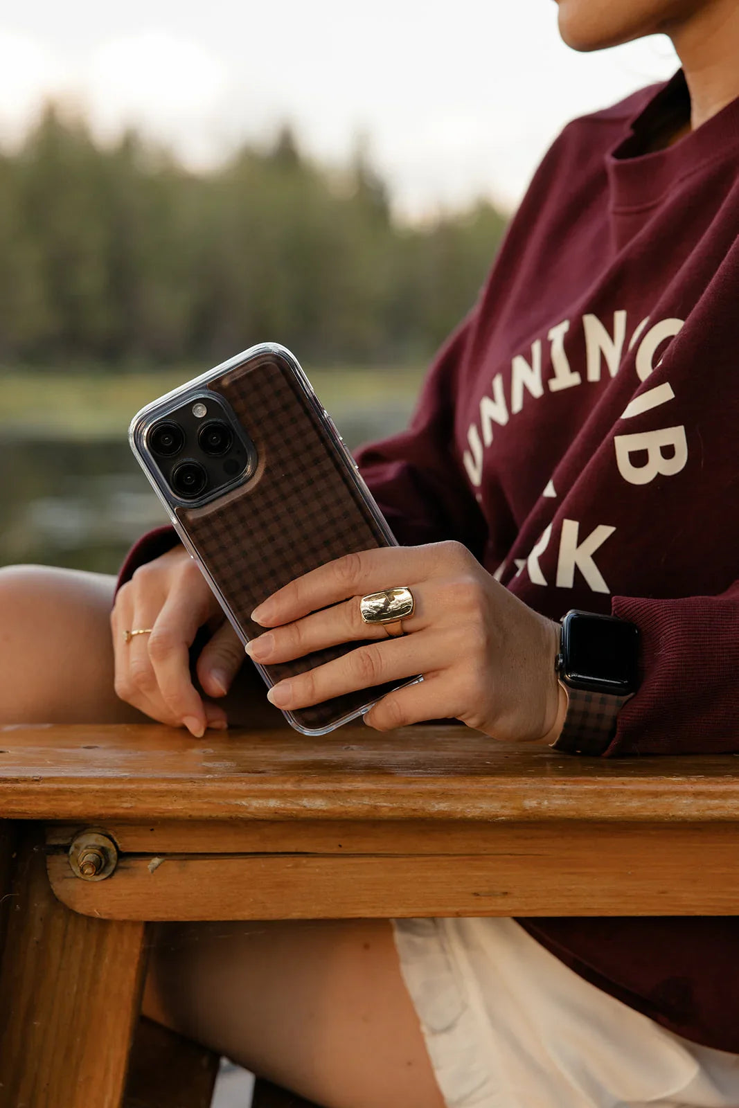 Cafe Gingham Magnetic Case