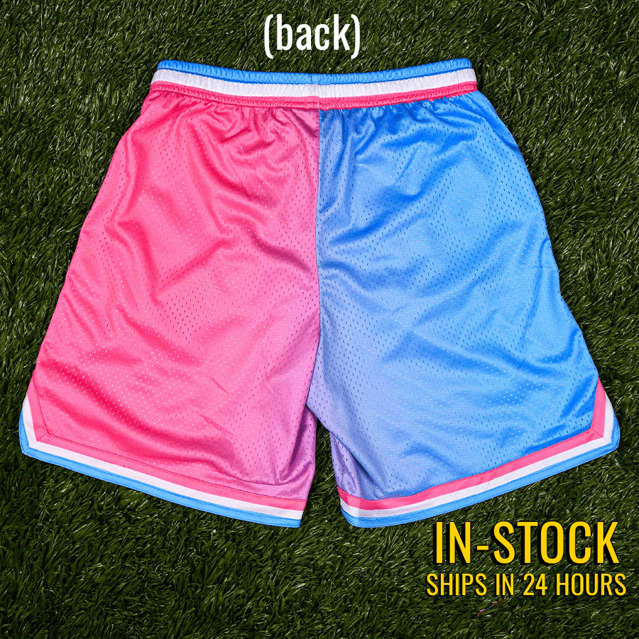 Daddy Hacks Cotton Candy Lifestyle Baseball Mesh Shorts