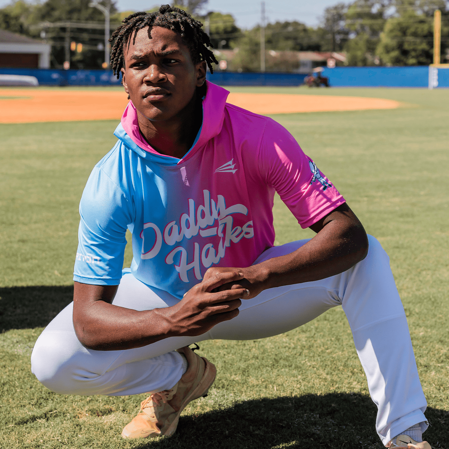 Daddy Hacks Baseball HyperMAX Short Sleeve Cotton Candy Hoodie