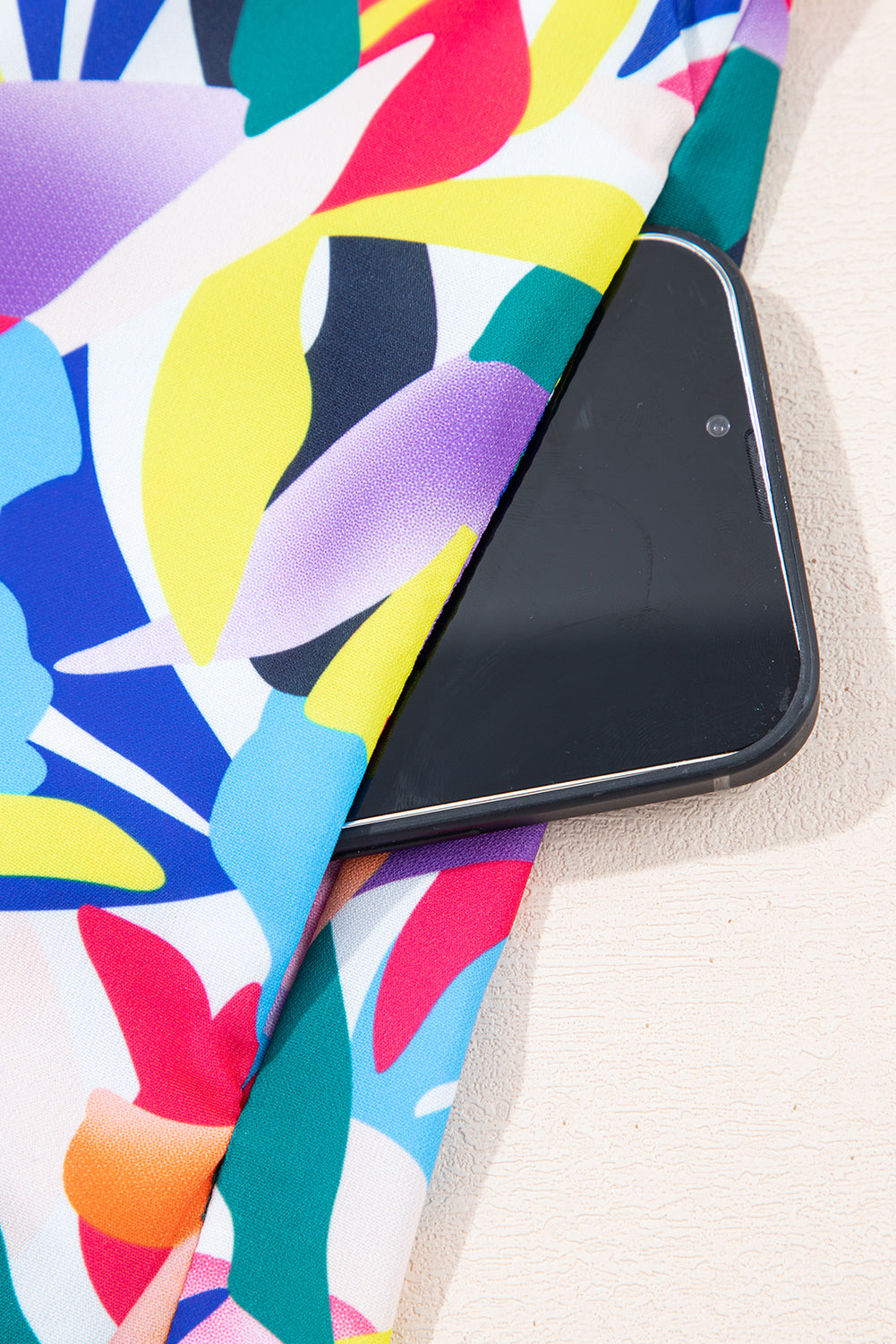 Blue Abstract Print Ruffle Sleeve Plus Size Tiered Maxi Dress