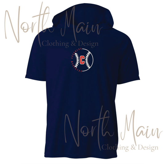 Baseball Outline Team w/Logo - Short or Long Sleeve A4 Hoodie