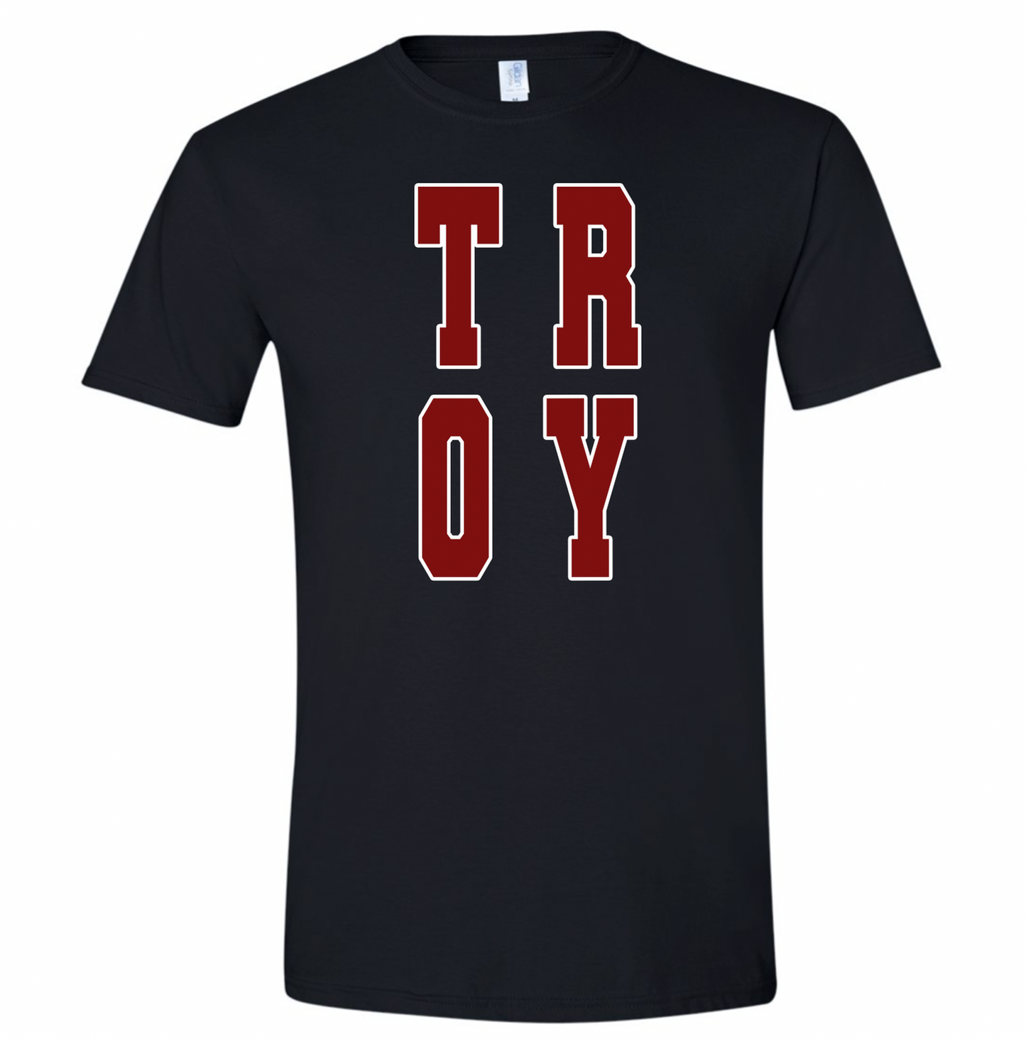 Troy Stack - Bella Canvas Crop Racerback Tank (black) or Gildan Softstyle Tshirt