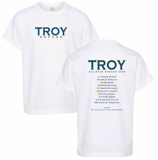 Troy 8U Girls Soccer All-Star Roster Shirt (youth & adult)
