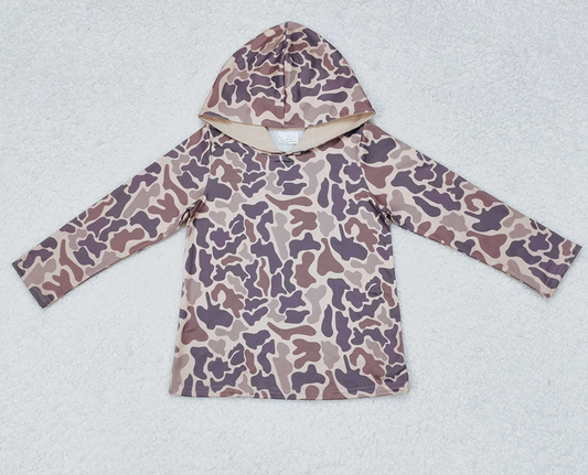 Boys Camo Long Sleeve Hoodies