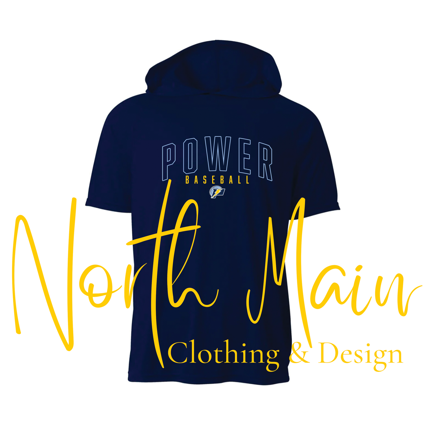 Your Team Baseball with Logo - Short or Long Sleeve A4 Hoodie