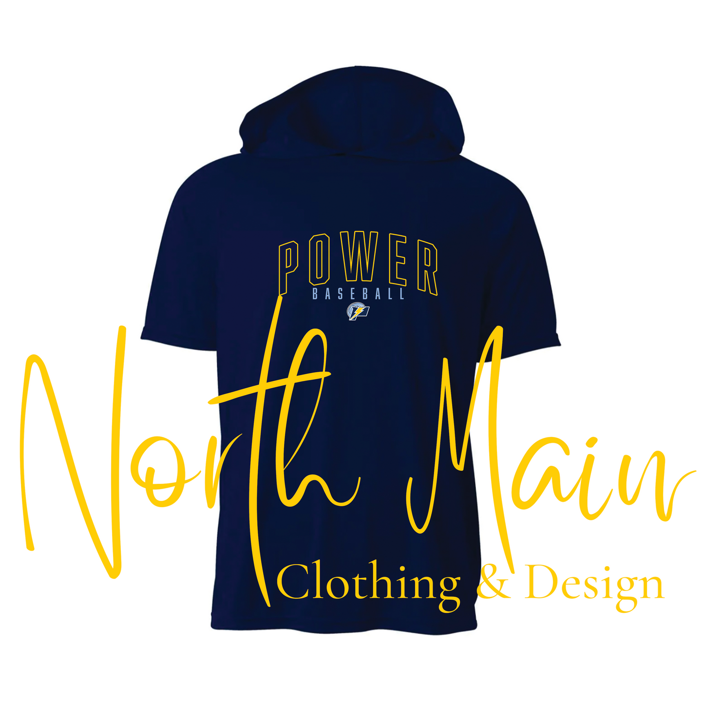 Your Team Baseball with Logo - Short or Long Sleeve A4 Hoodie