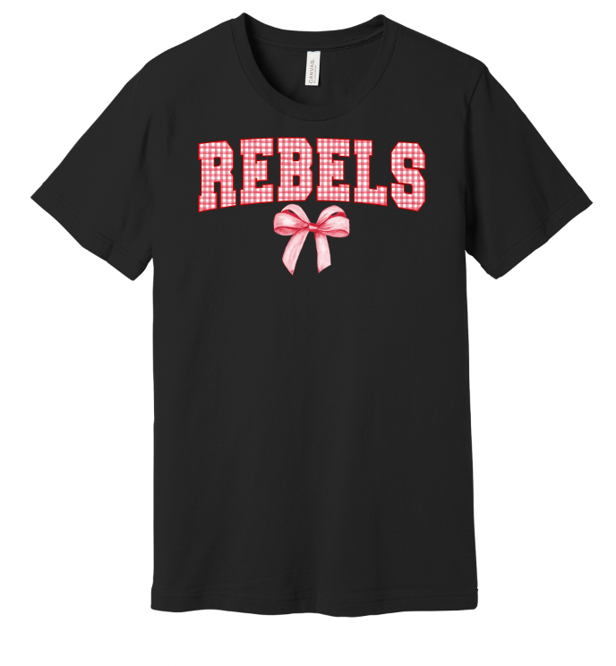 Gingham Coquette Mascot Bella Tshirt - Youth 🎀